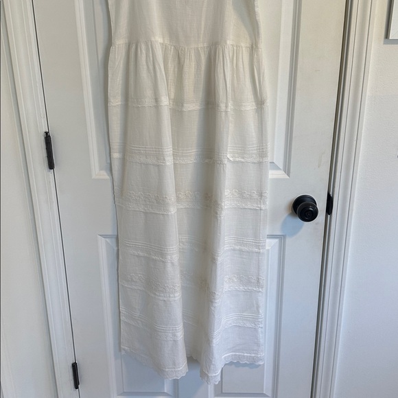 NWT THE GREAT Reverie Lace Trim Cotton Dress in White size M - Picture 5 of 16